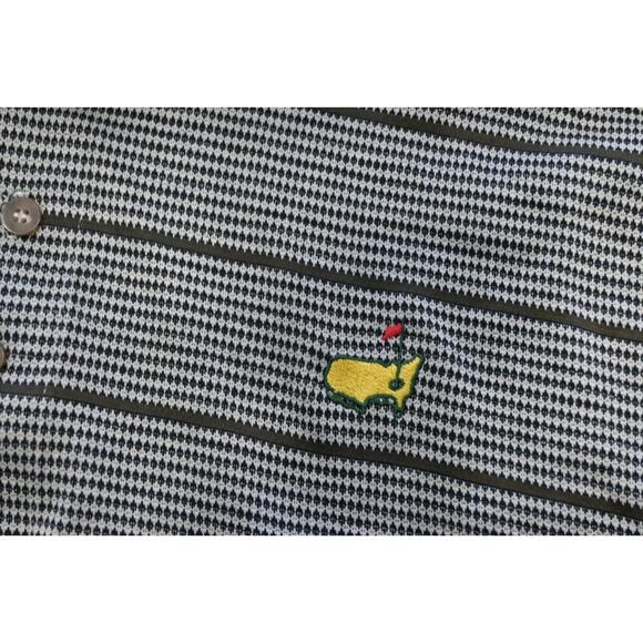 Vintage 90's Masters Byron Nelson Augusta National Striped Golf Polo Mens XL - Picture 5 of 7